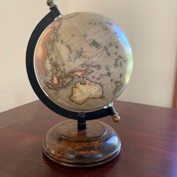 Vintage Style Globe with Wooden Base - Picture 1 of 2